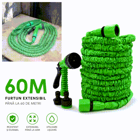 Sistem de Udare Extensibil 60M cu Pistol Reglabil